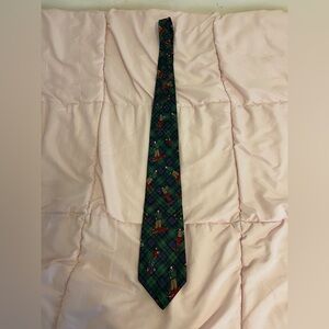 Classic Green Plaid Men's Tie Rooster Golf